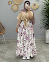 Beige Printed Koti Maxi Dress