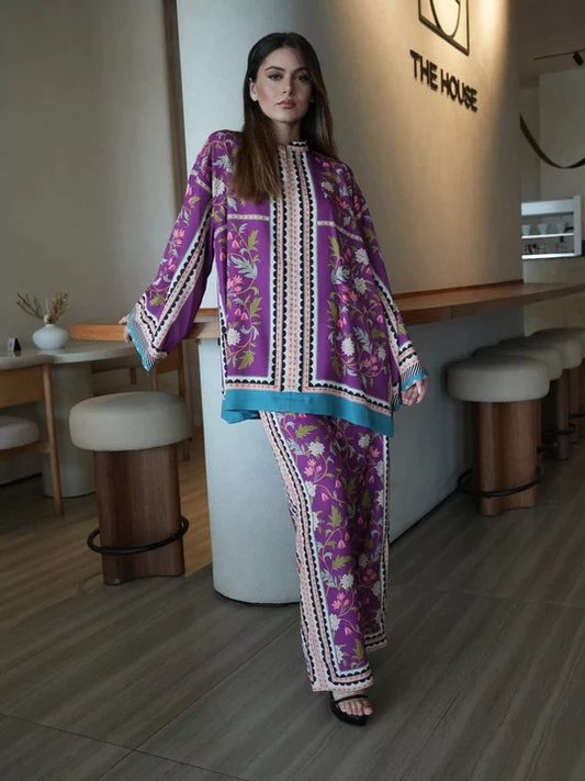 Phalsa Hoorain's Digital Printed Co Ord Set