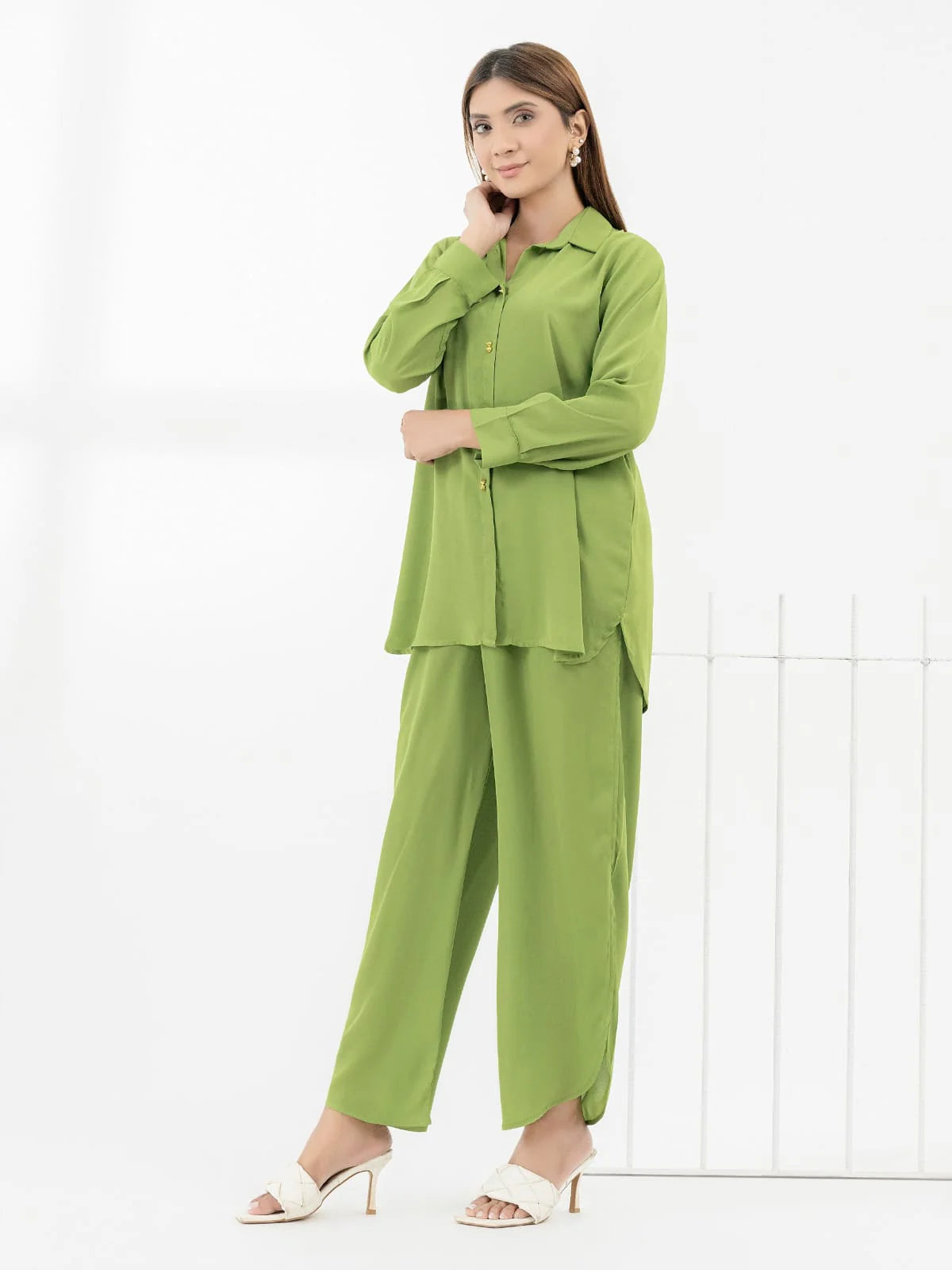 Pista Collar Cuff Button Co-ords Set