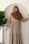Rust & Rose Frill Plates Style Abaya