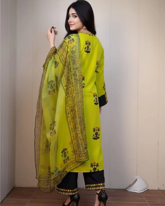 Zest Tribal 3-Piece Set – Neon Lime & Midnight Black