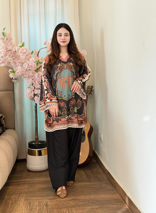 Aks-E-Hoor 2pcs Farshi Shalwar Set