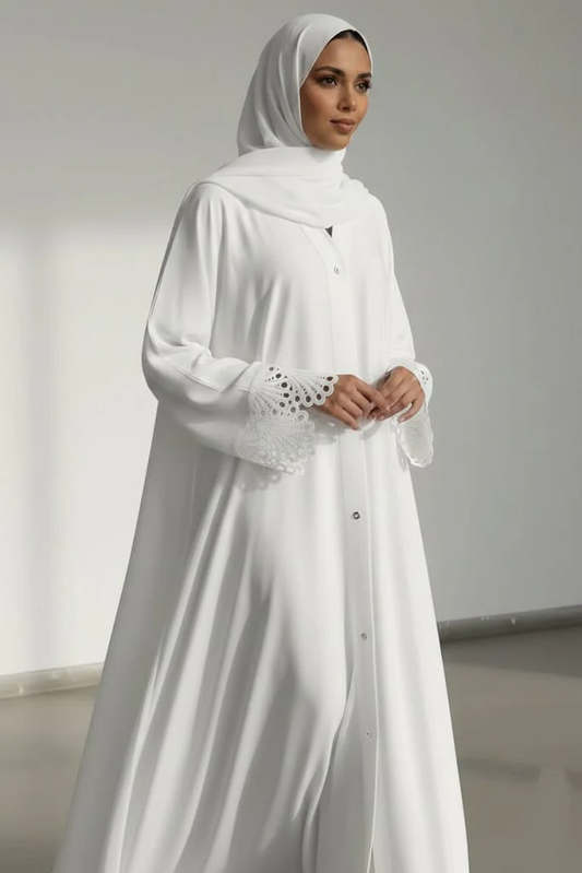 Ayra White Grace Abaya