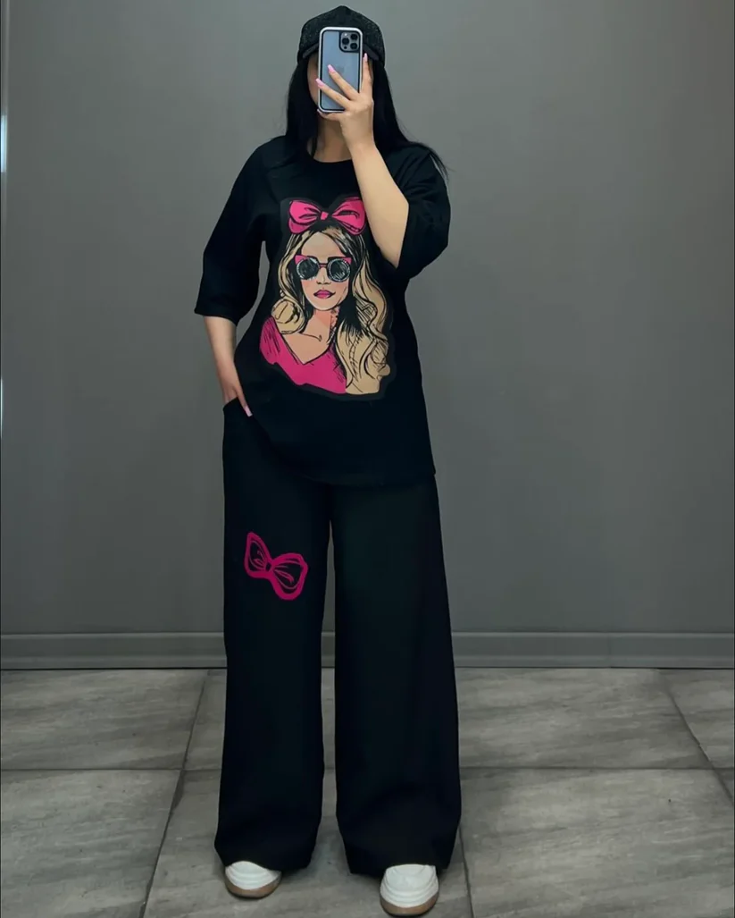 Drop Shoulder Printed Tee Shirt