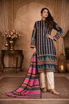 Ebony Geometric Tribal Floral Sleeves Printed Kurta Set