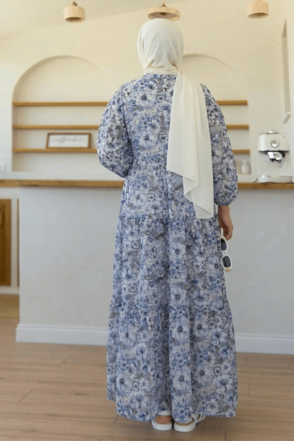 Grey Floral Turkish Long Flair with Stoller