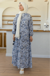 Grey Floral Turkish Long Flair with Stoller