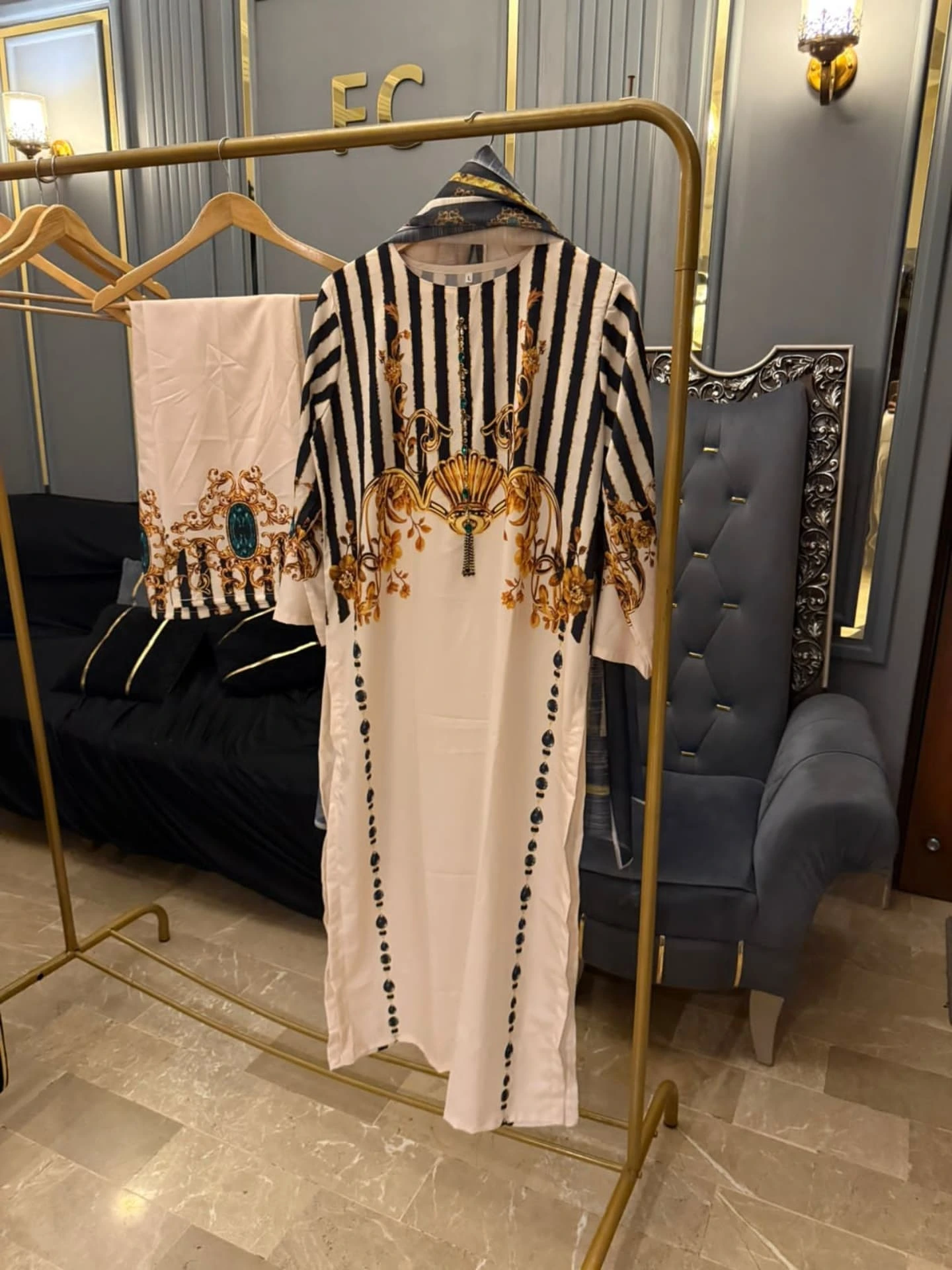 Ivory Royal Printed Long Set