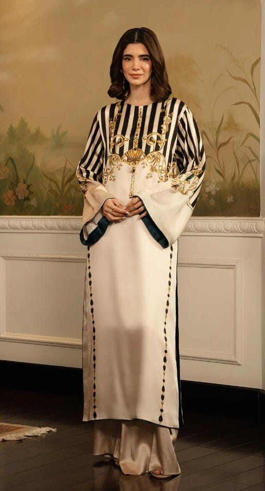 Ivory Royal Printed Long Set