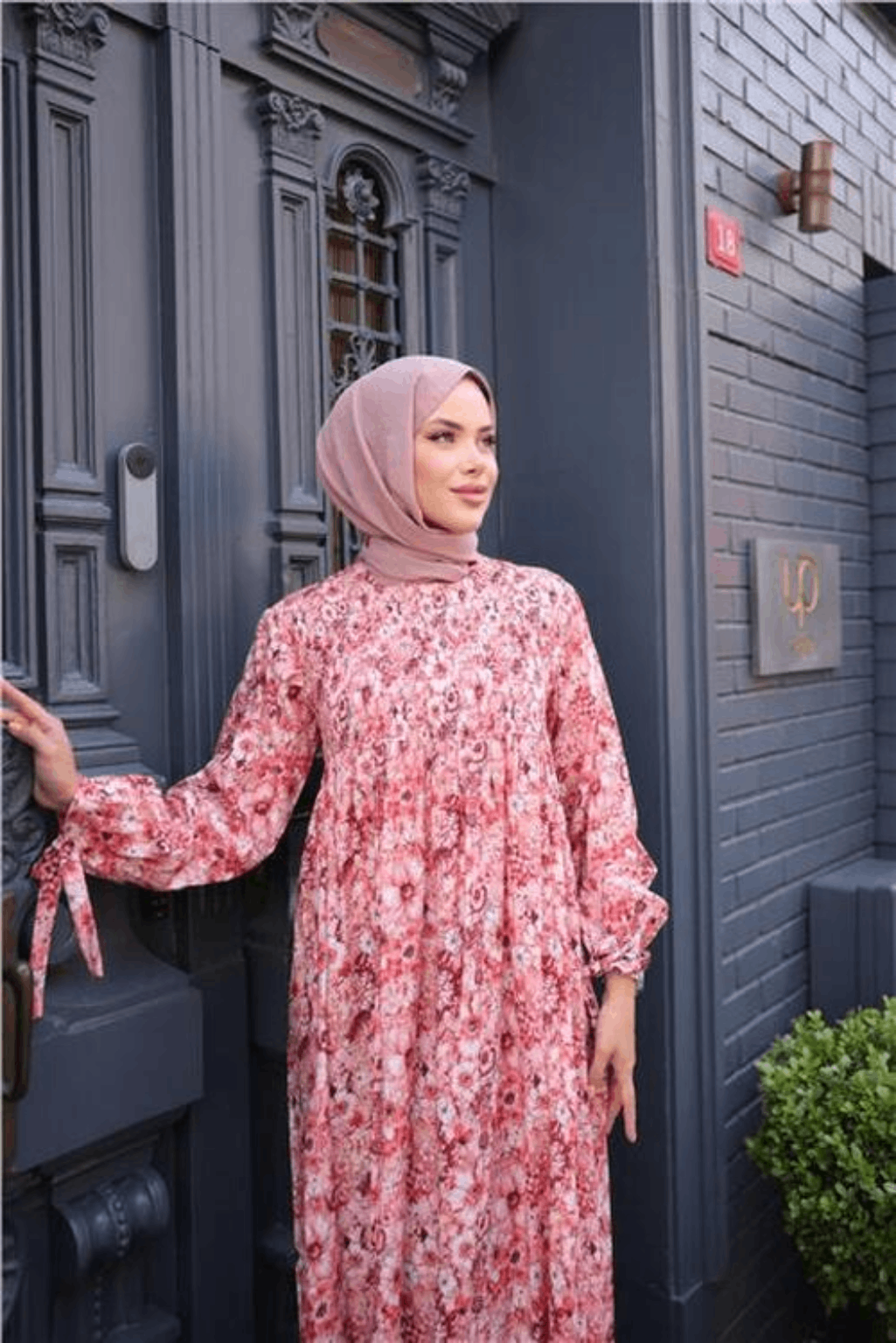 Pink Floral Turkish Long Flair with Stoller