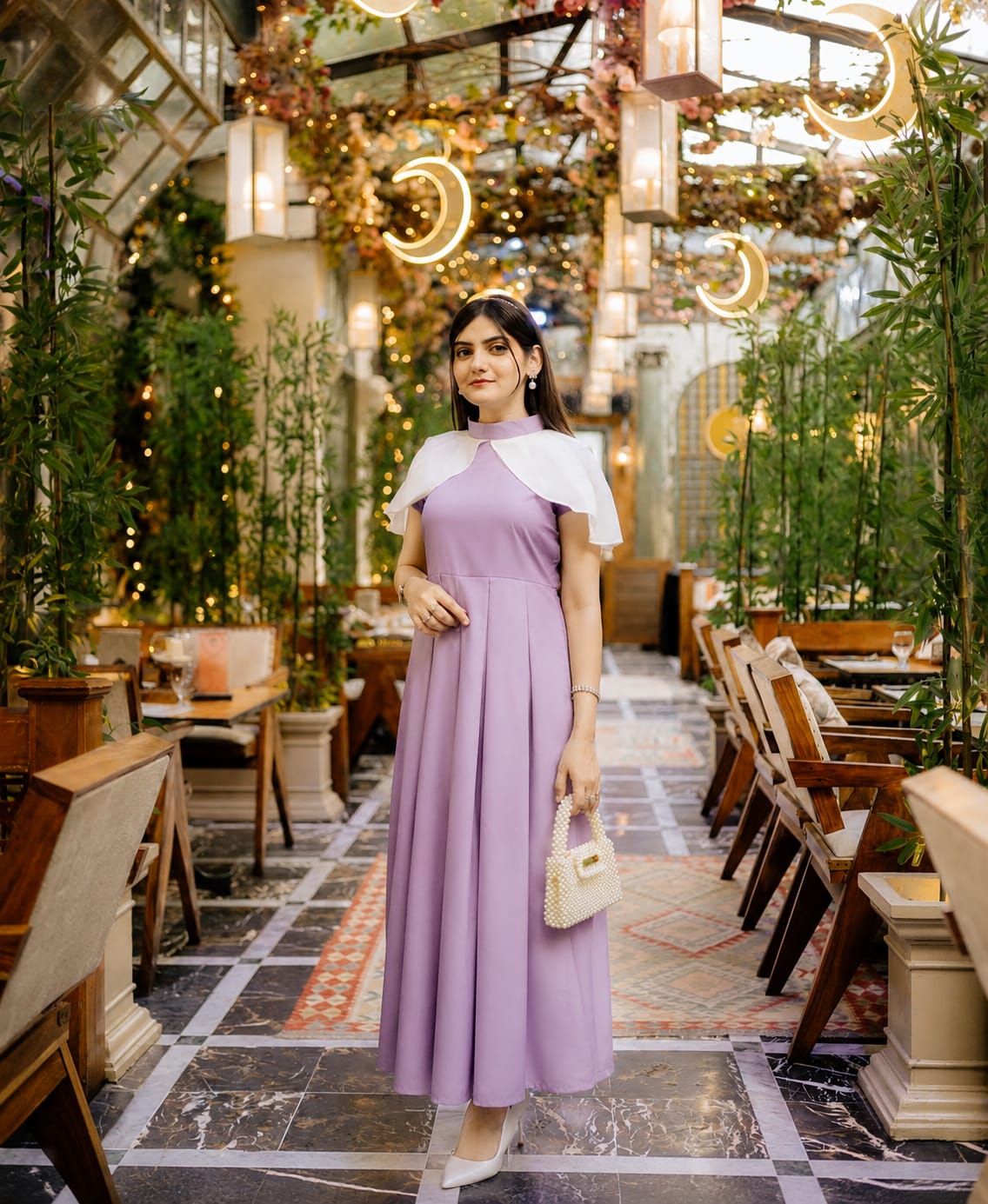 Pink Grace Cape Frock - Cape Maxi Style
