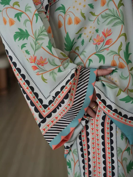 Pista Green Hoorain's Digital Printed Co Ord Set