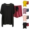 Plain Cotton Jersey T-Shirt Short Trouser - Night Wear