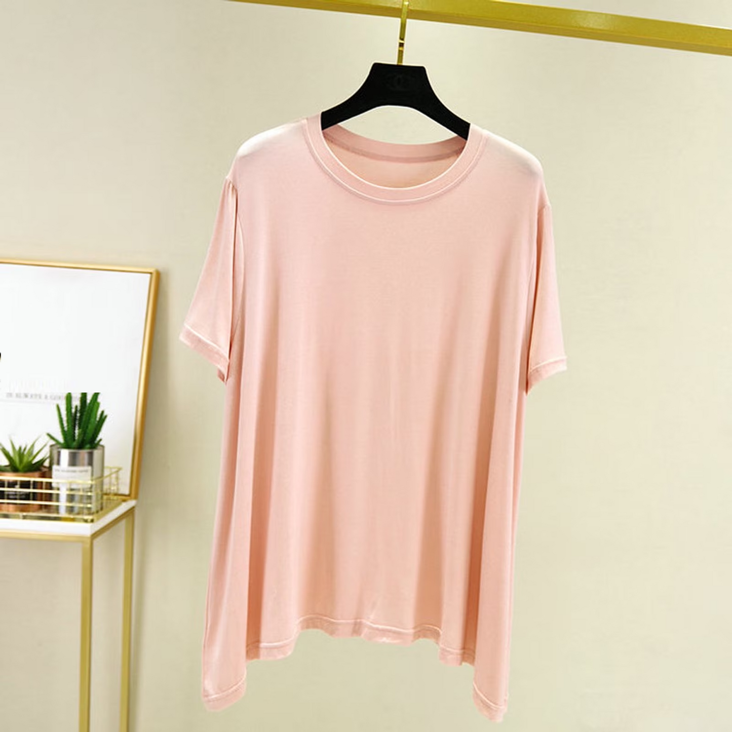 Plain Cotton Jersey T-Shirt Short Trouser - Night Wear