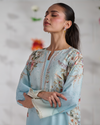 Serene Sky Bloom 3 Piece Suit