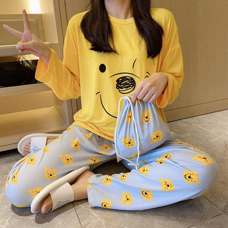 Winnie the Pooh Cotton Jersey Printed Night Suit Set