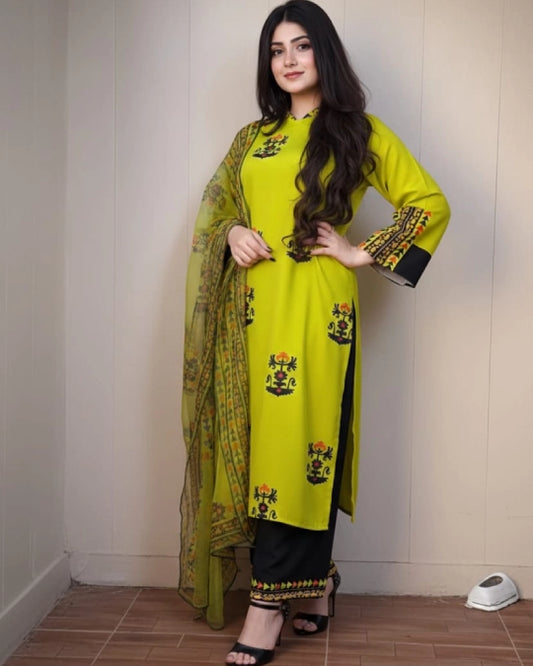 Zest Tribal 3-Piece Set – Neon Lime & Midnight Black