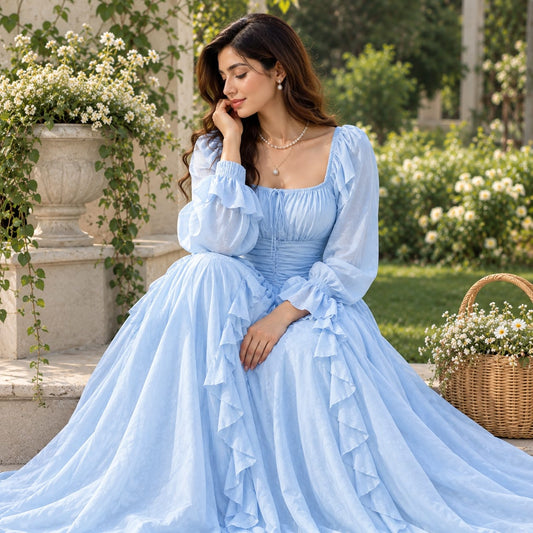 Ruffle Maxi Dress | Feminine & Dreamy Style 💙

Good Product Description
