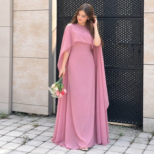 Cape Style Maxi Dress | Modest & Sophisticated Party Wear...
